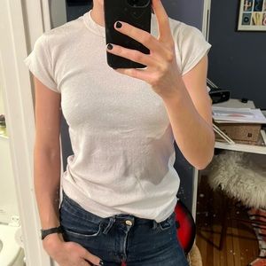 Michael Stars White Sparkle Tee